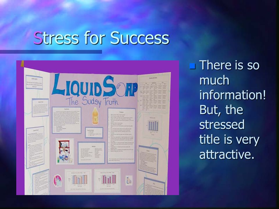 Stress for Success There is so much information! But, the stressed title is very attractive.