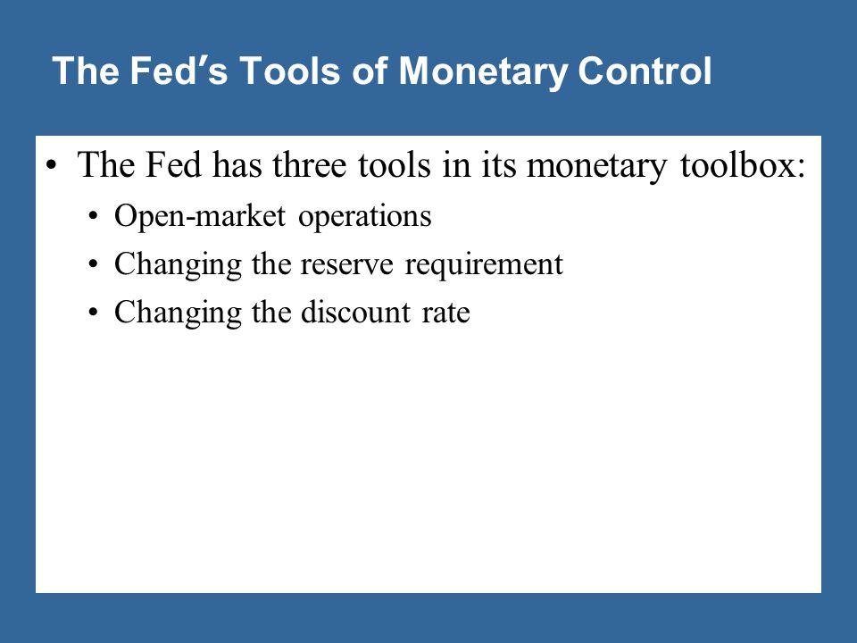The Fed’s Tools of Monetary Control