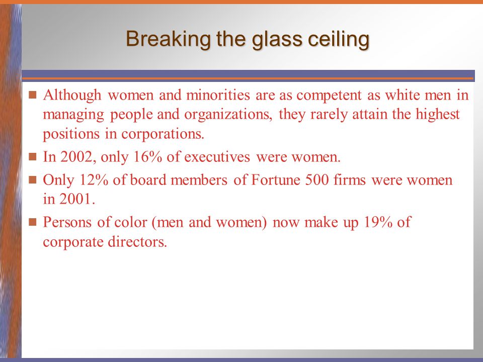 Breaking the glass ceiling