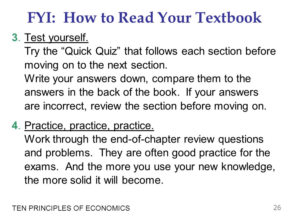 FYI: How to Read Your Textbook