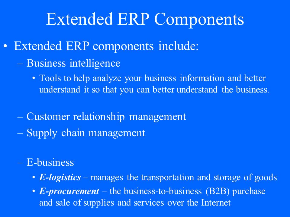 Extended ERP Components