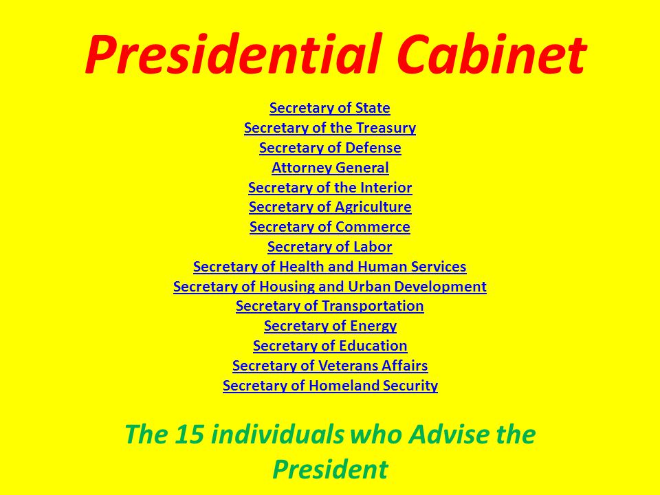 The 15 Individuals Who Advise The President Ppt Video Online