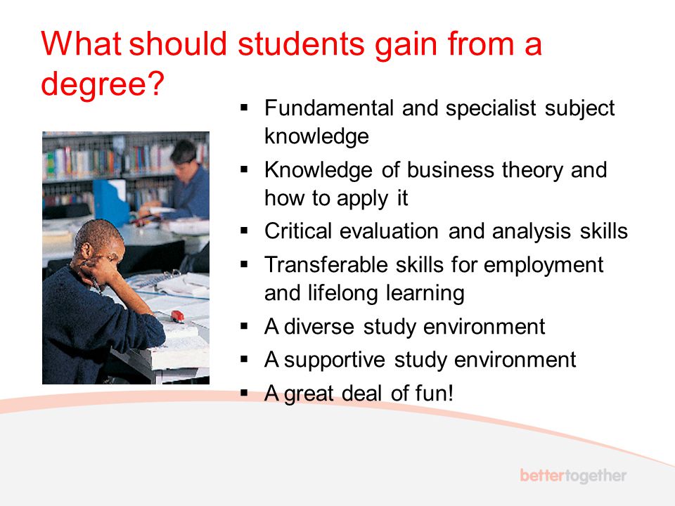What should students gain from a degree