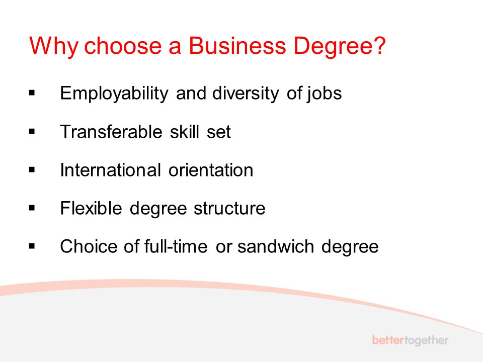 Why choose a Business Degree