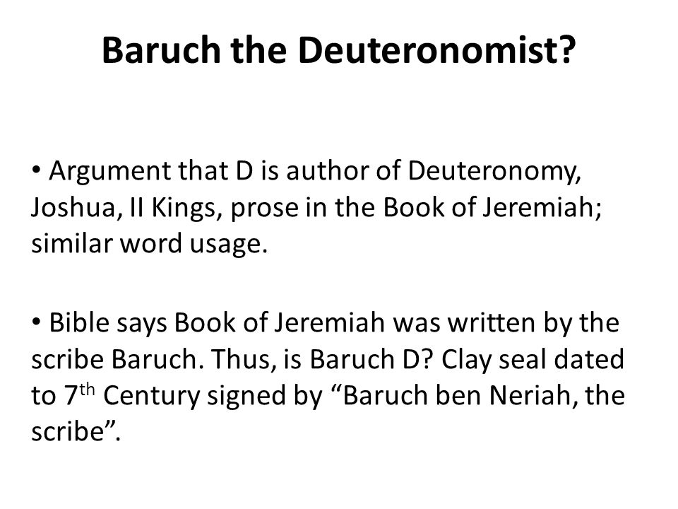 Baruch the Deuteronomist