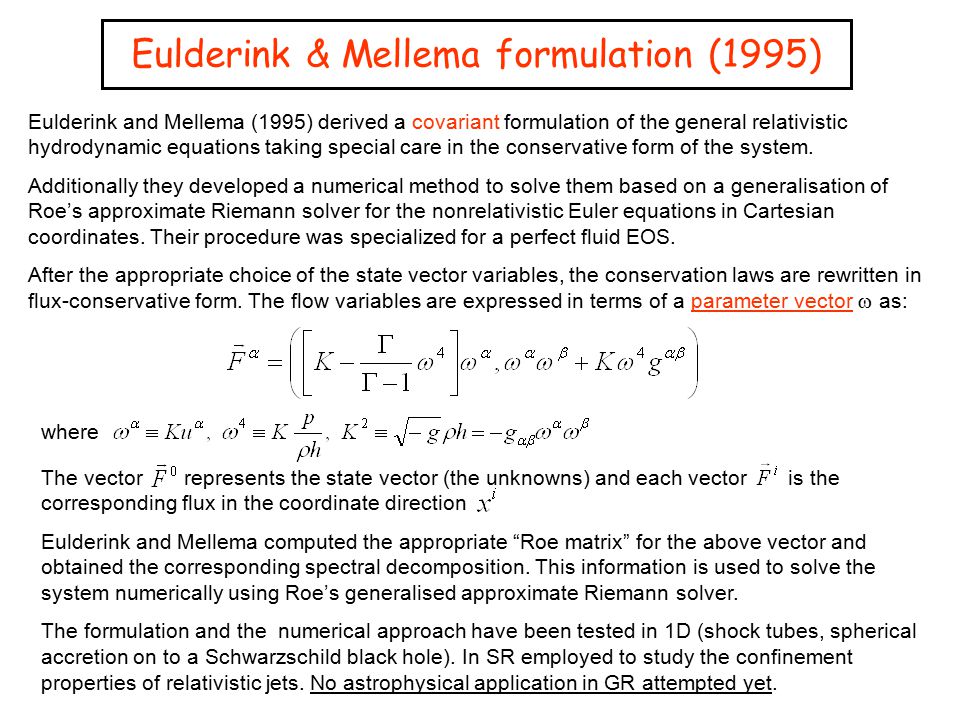 Eulderink & Mellema formulation (1995)