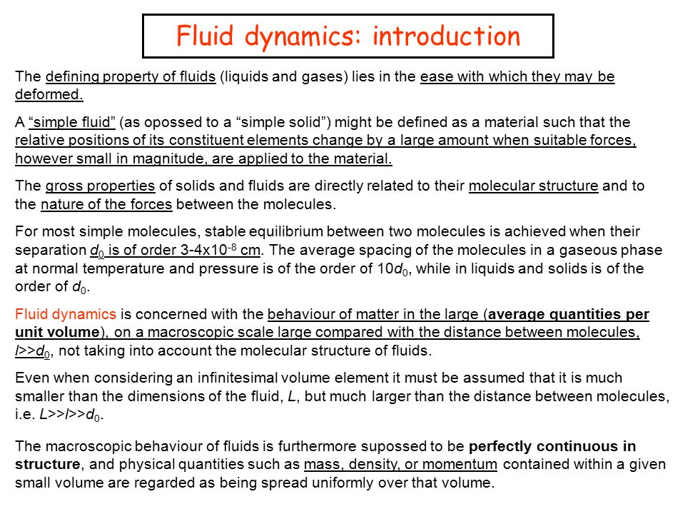 Fluid dynamics: introduction