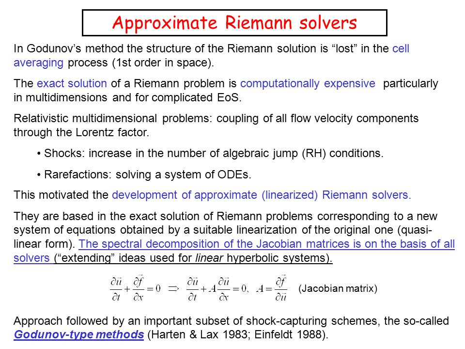 Approximate Riemann solvers