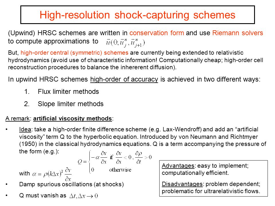 High-resolution shock-capturing schemes