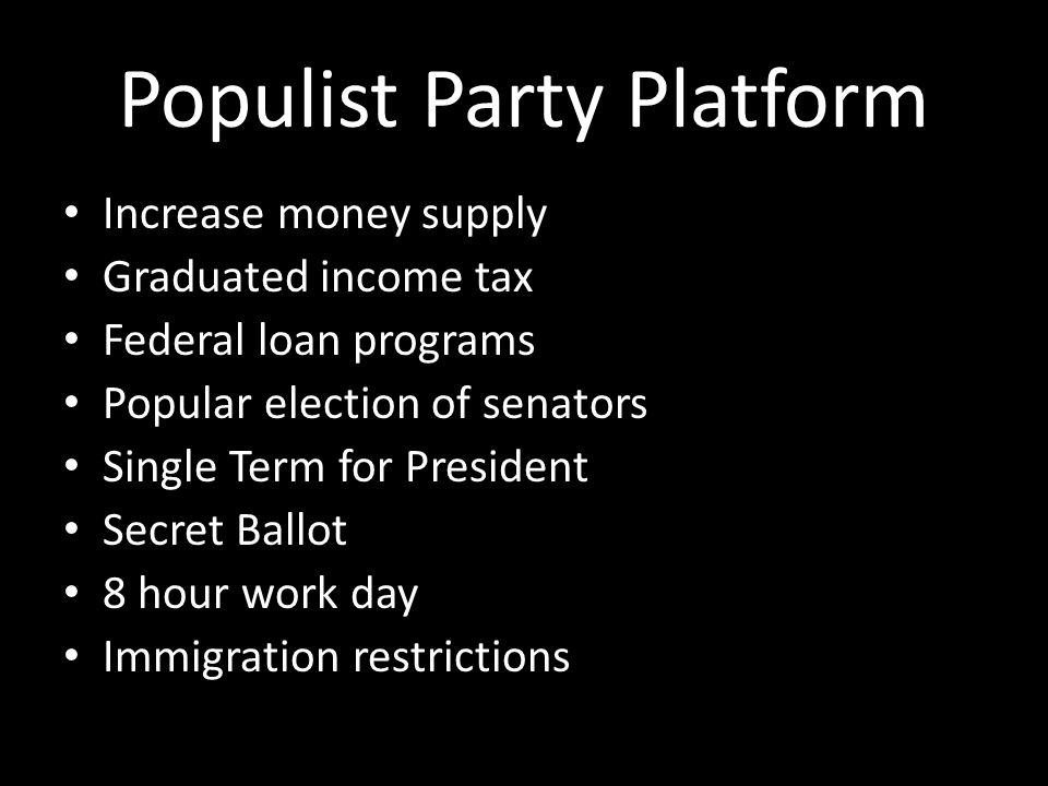 Populist Party Platform