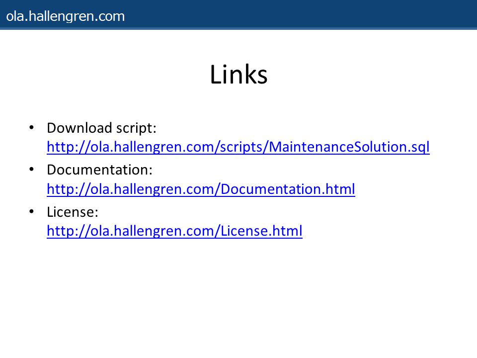 Links Download script:   Documentation: