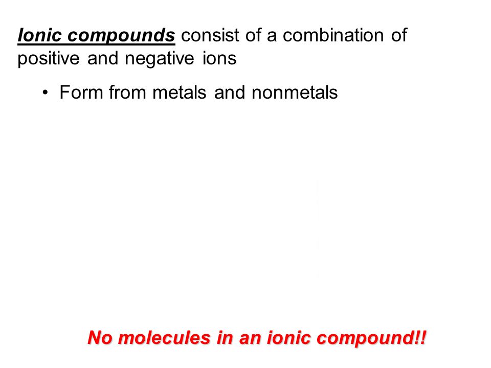 The ionic compound NaCl