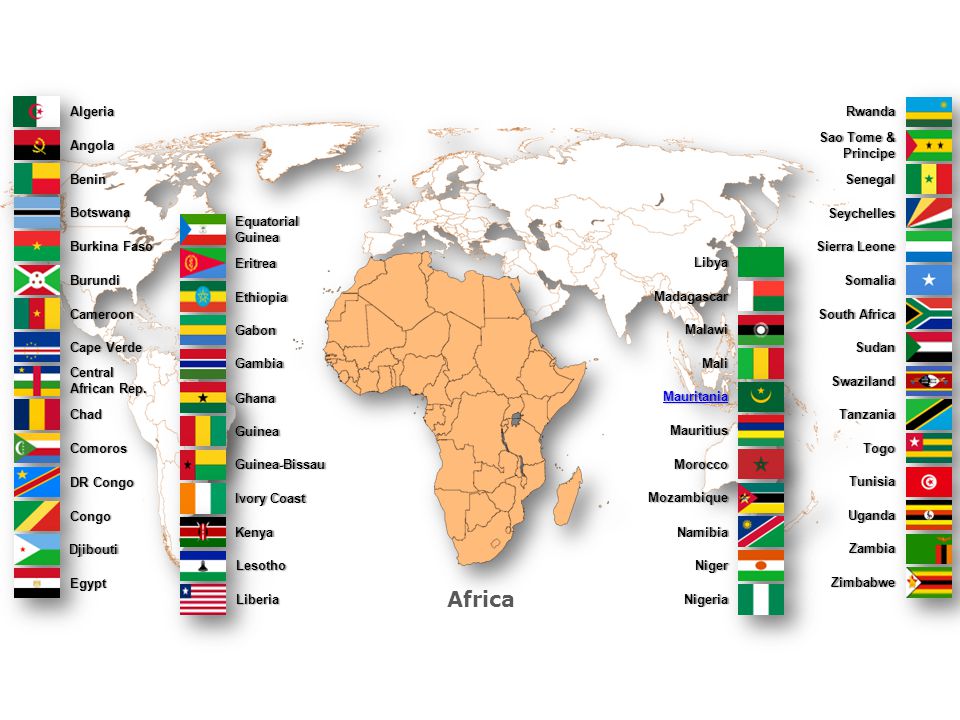 Africa Algeria Rwanda Sao Tome & Principe Angola Benin Senegal
