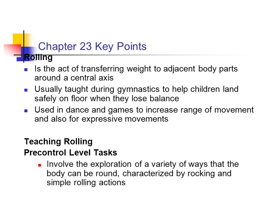 Chapter 23 Key Points Rolling