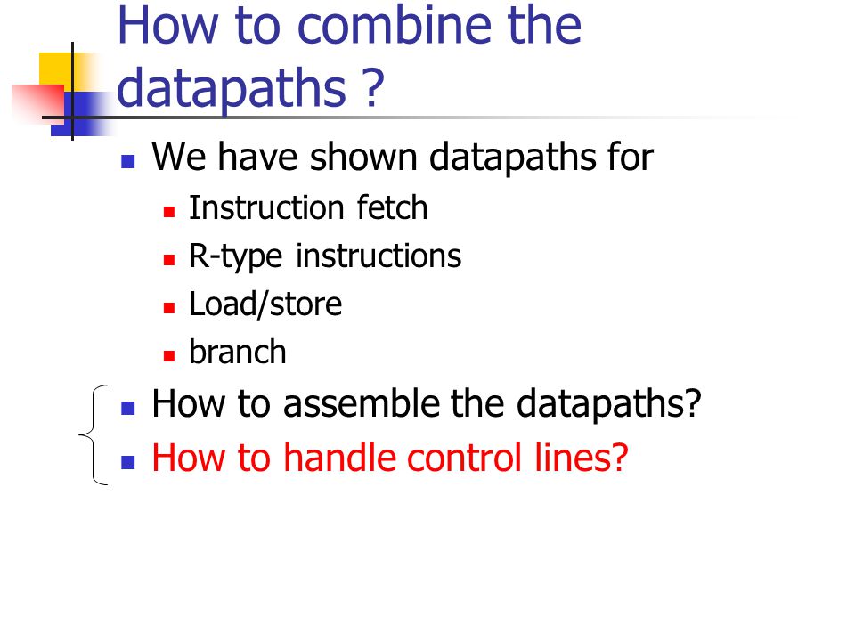 How to combine the datapaths