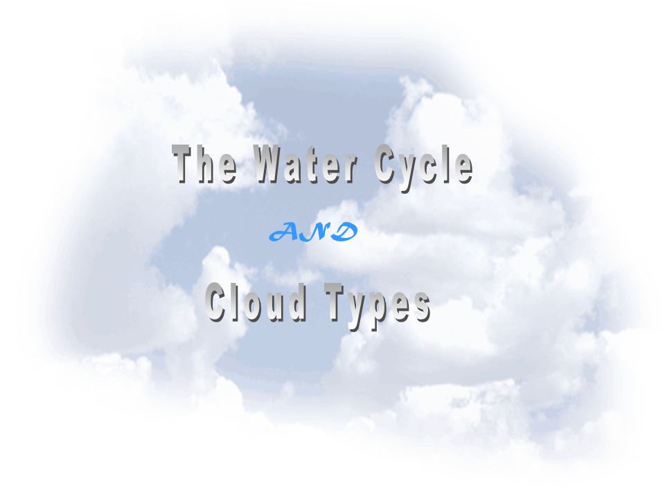 The Water Cycle AND Cloud Types