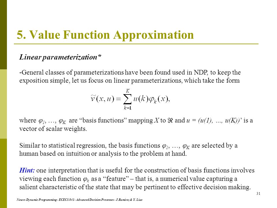 5. Value Function Approximation
