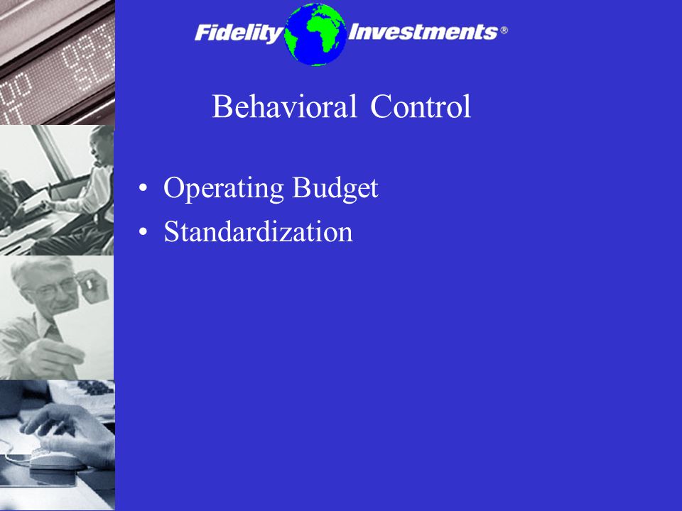 Behavioral Control Operating Budget Standardization