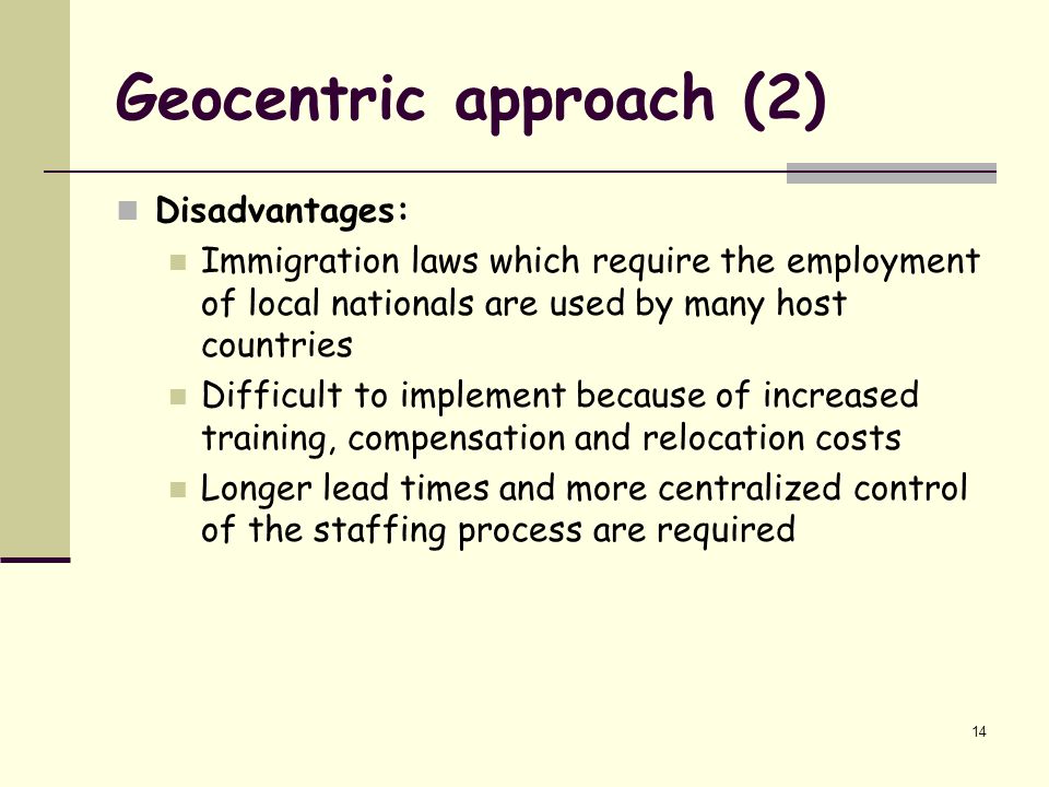 Geocentric approach (2)