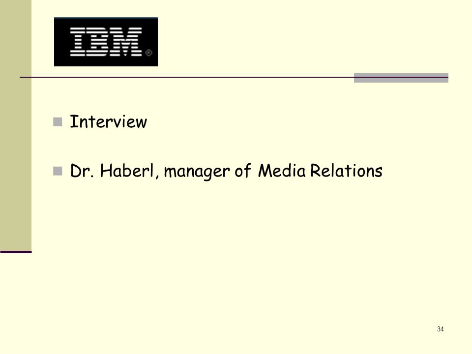 Interview Dr. Haberl, manager of Media Relations