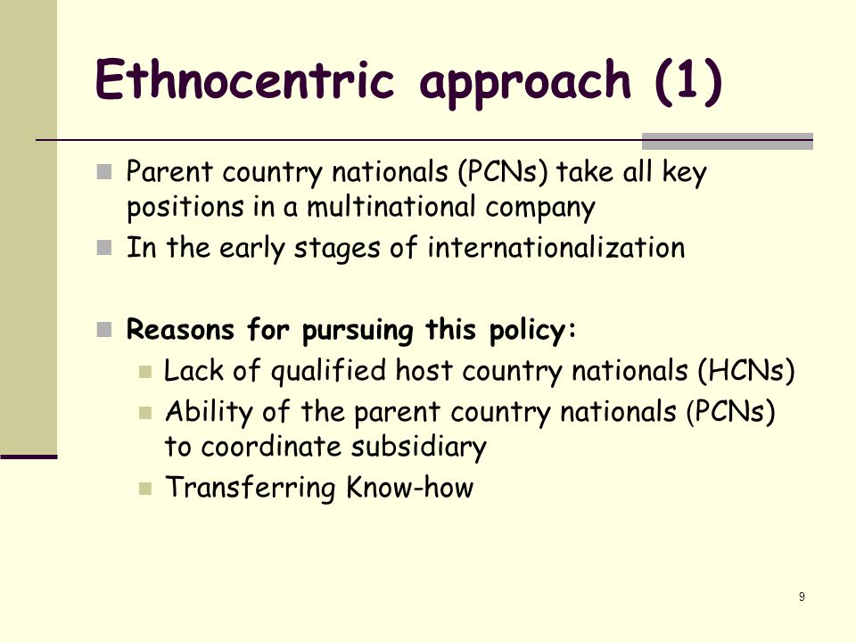 Ethnocentric approach (1)