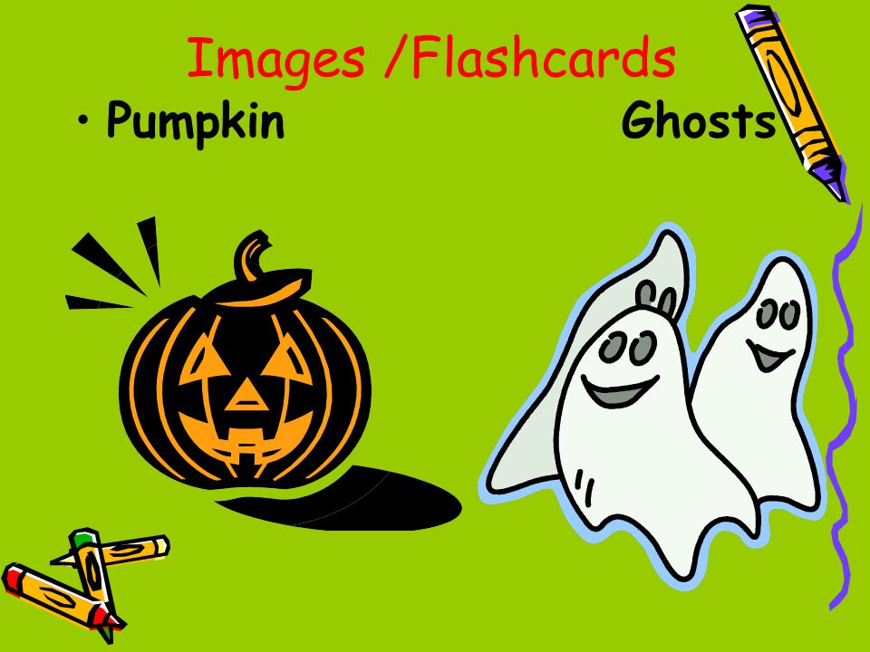 Images /Flashcards Pumpkin Ghosts