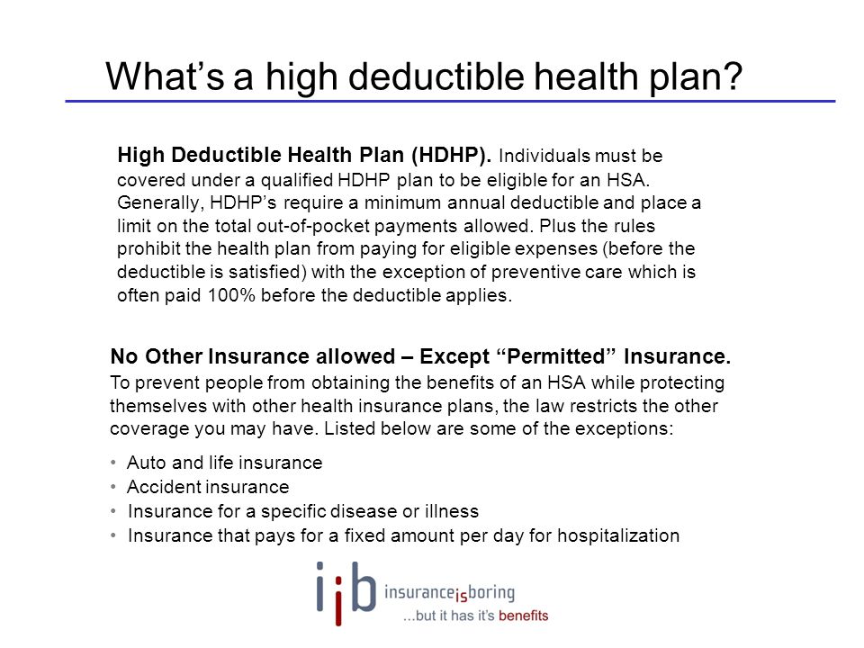 What’s a high deductible health plan