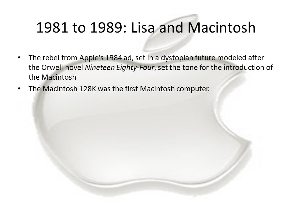 1981 to 1989: Lisa and Macintosh