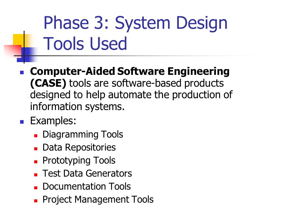 Phase 3: System Design Tools Used
