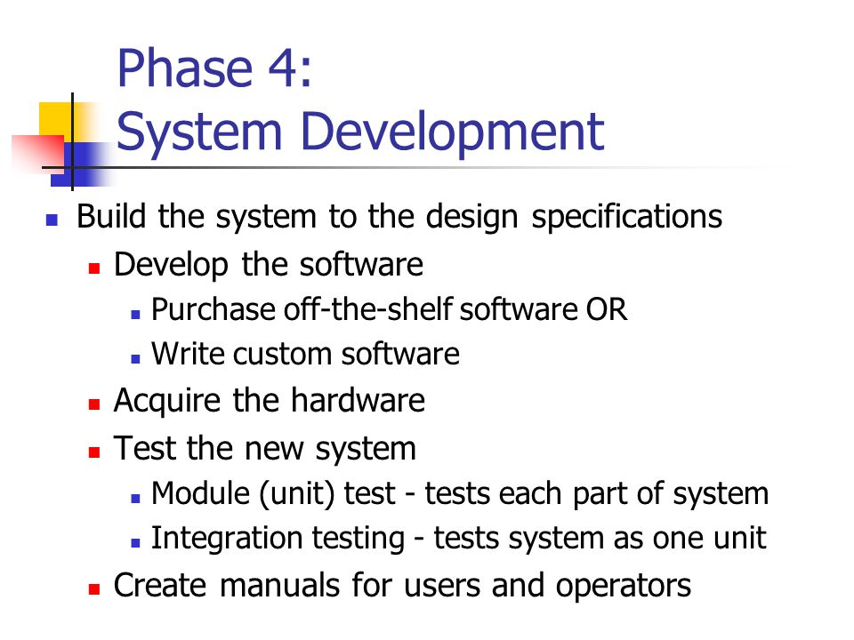 Phase 4: System Development