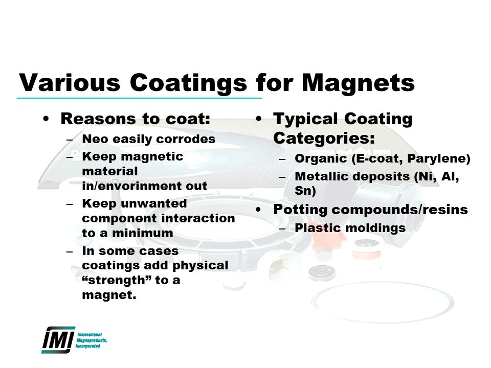Various Coatings for Magnets