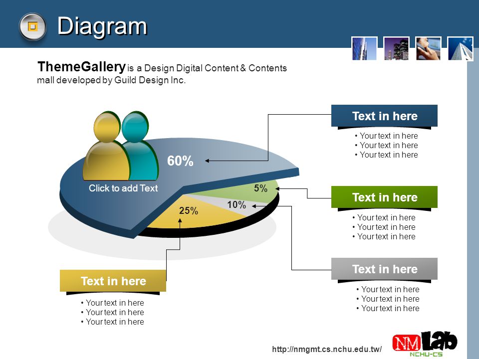Diagram ThemeGallery is a Design Digital Content & Contents mall developed by Guild Design Inc. Text in here.