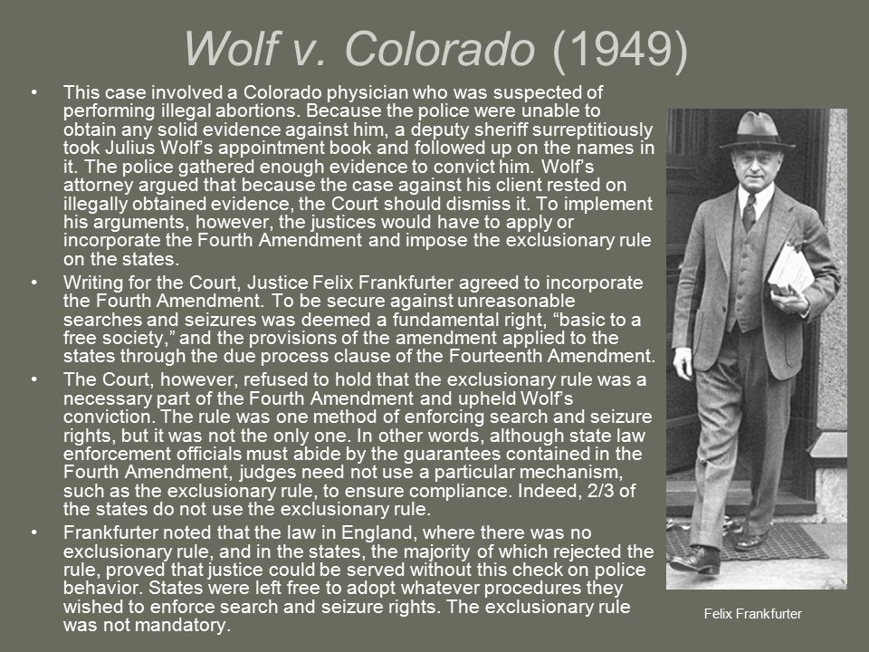 Wolf v. Colorado (1949)