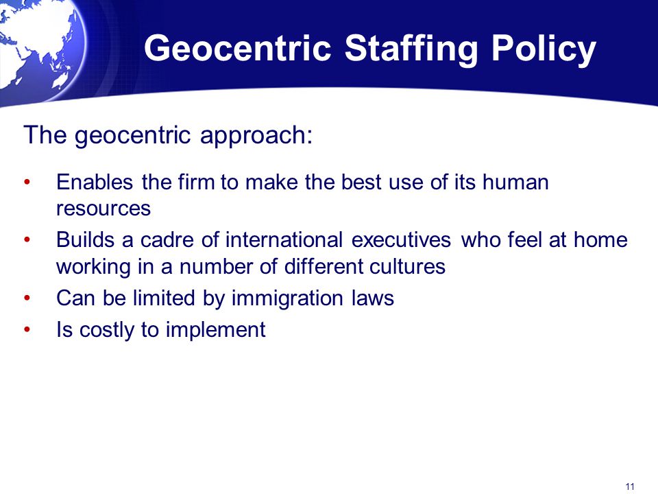 Geocentric Staffing Policy