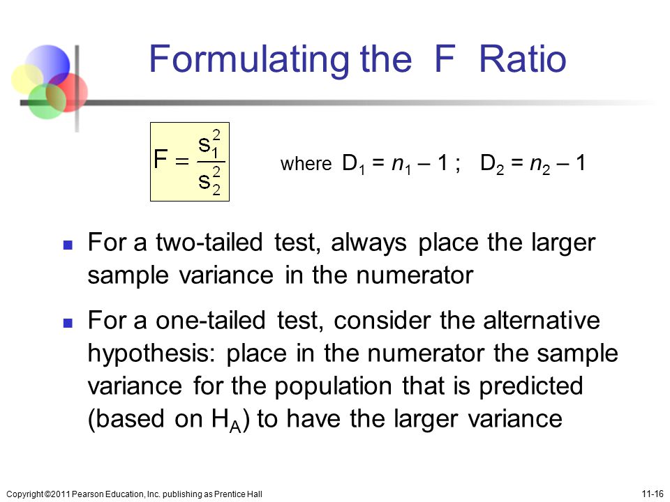 Formulating the F Ratio