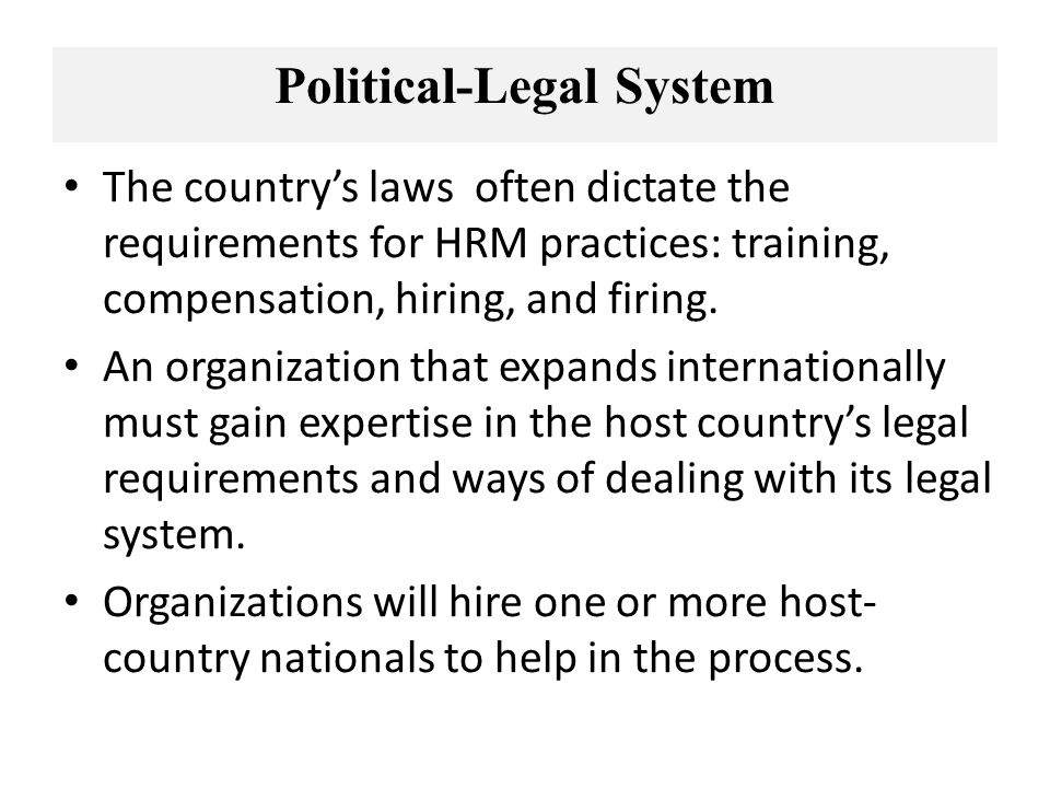 Political-Legal System
