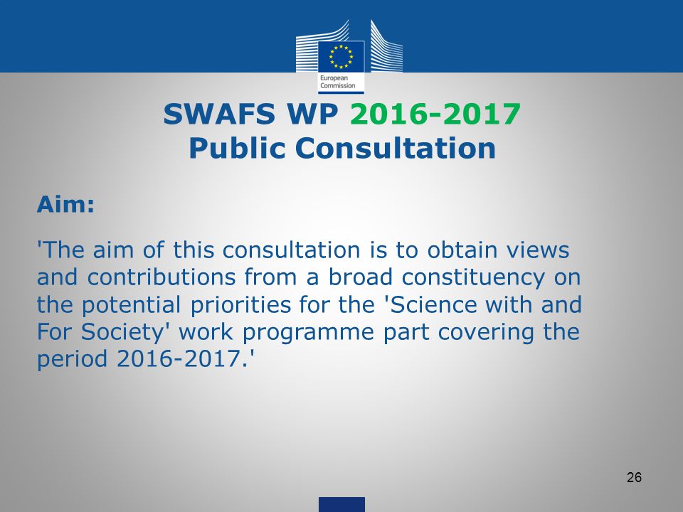 SWAFS WP Public Consultation