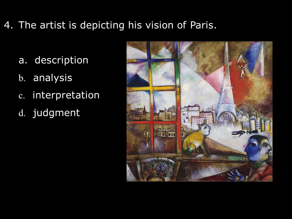 The artist is depicting his vision of Paris.