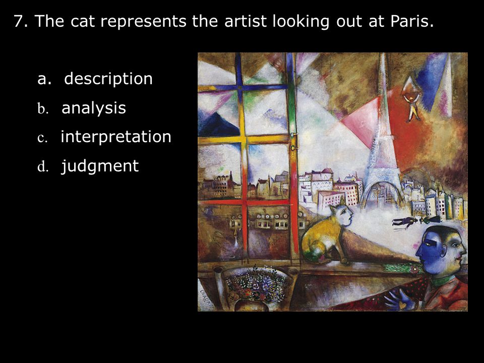 7. The cat represents the artist looking out at Paris.