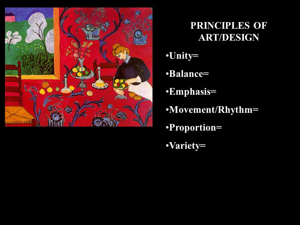 PRINCIPLES OF ART/DESIGN