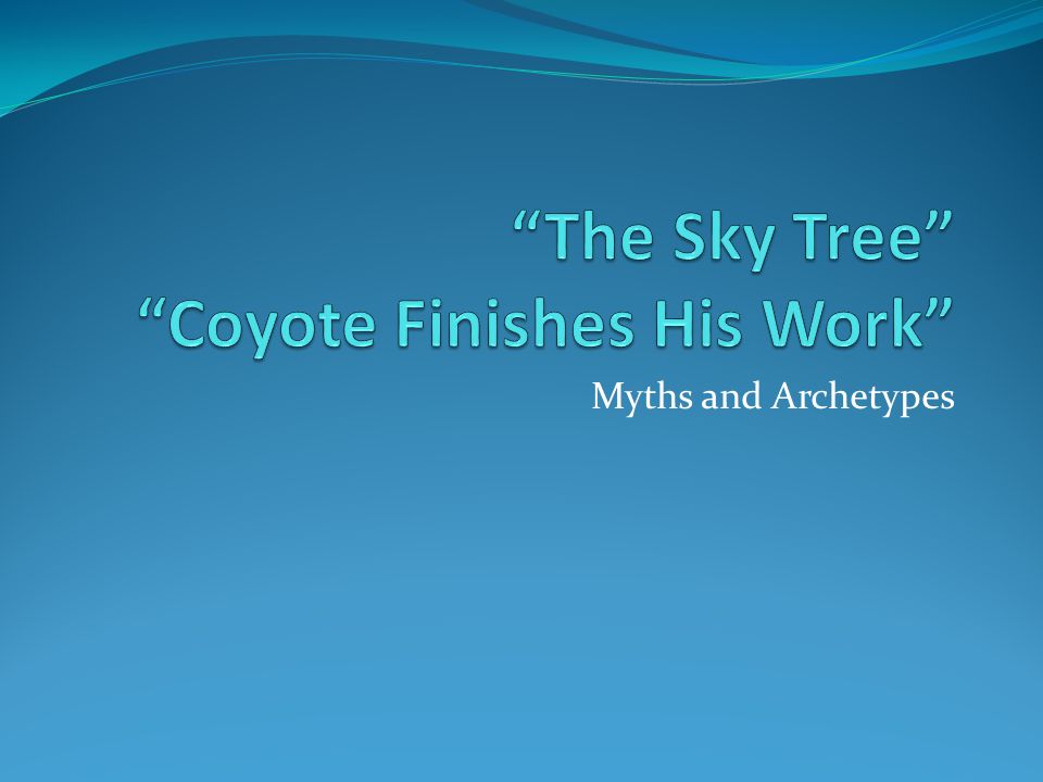 theme of coyote finishes his work