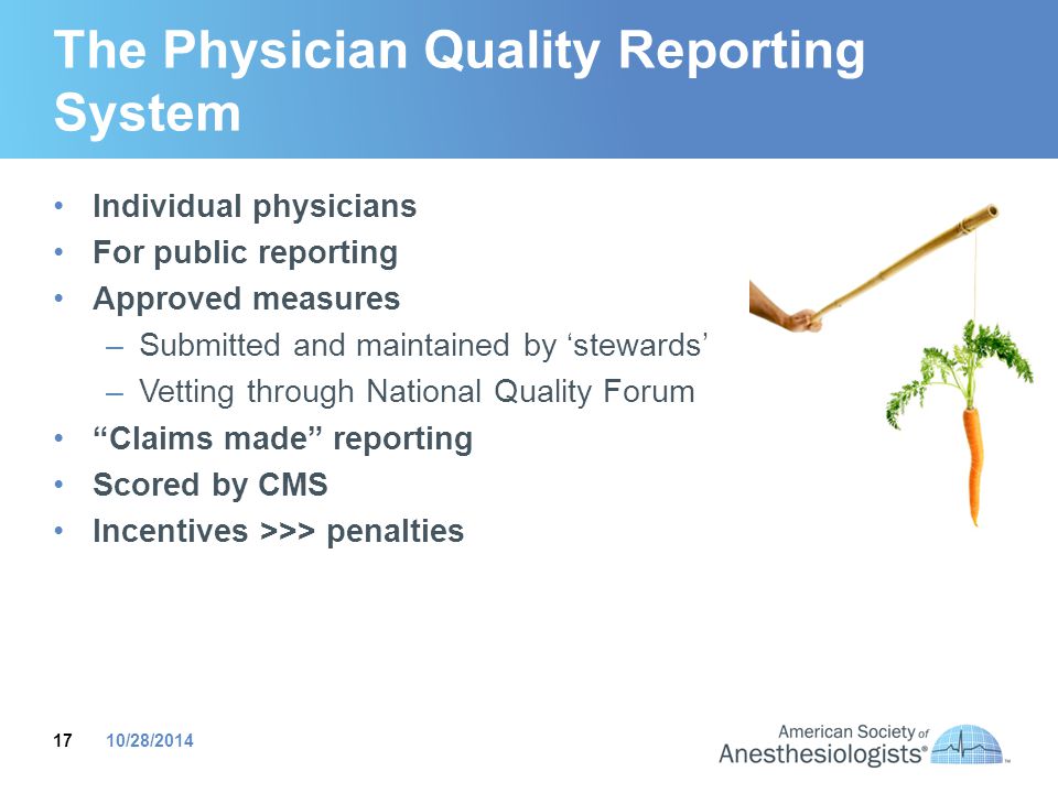 The Physician Quality Reporting System
