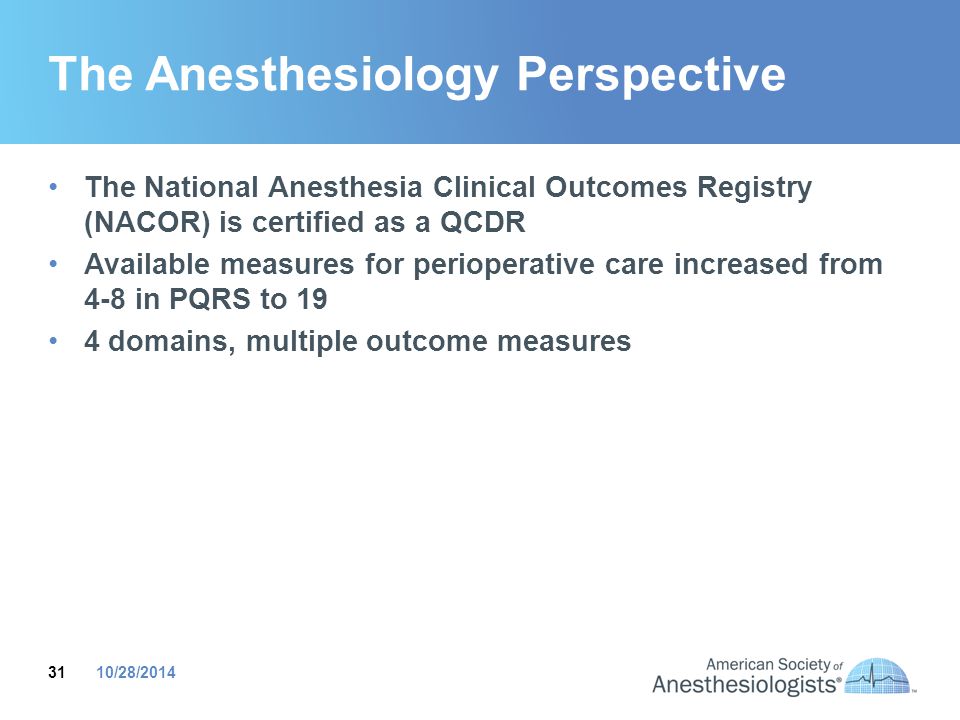 The Anesthesiology Perspective