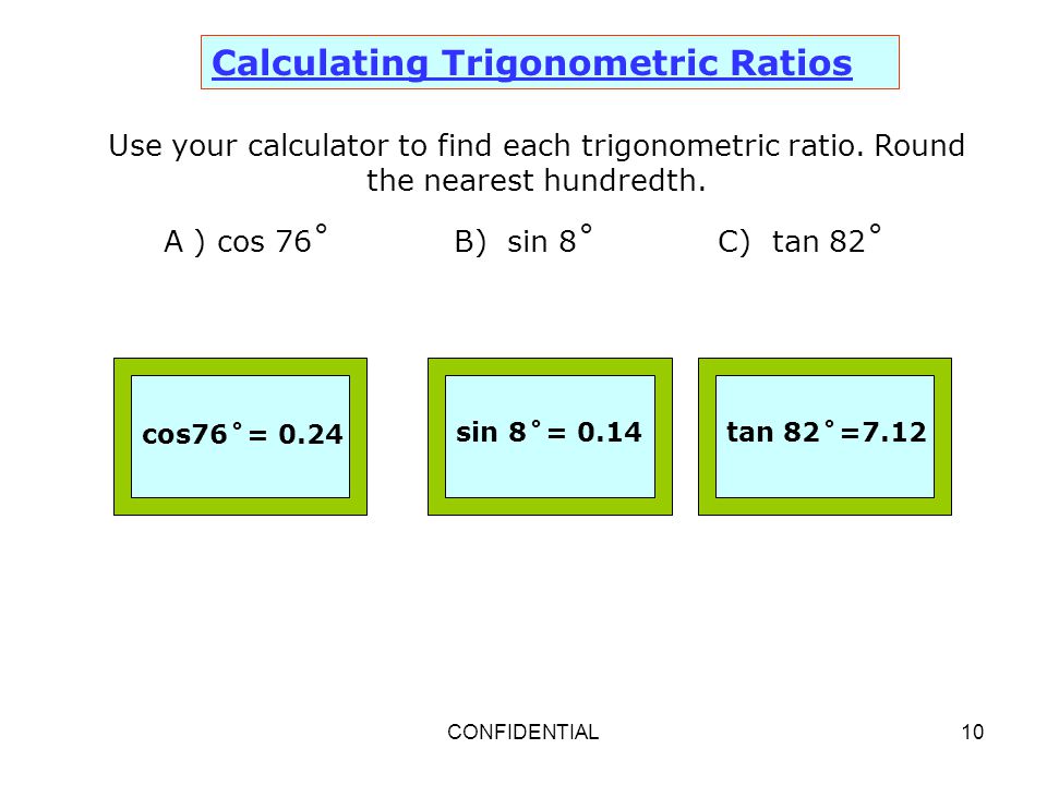 Calculating Trigonometric Ratios