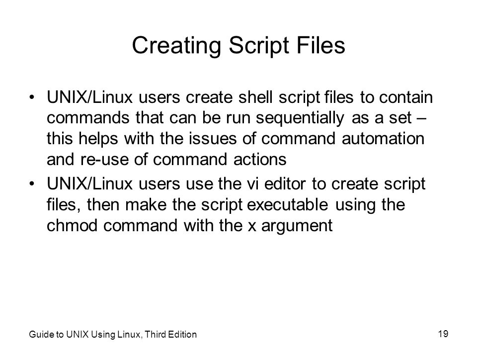 Creating Script Files