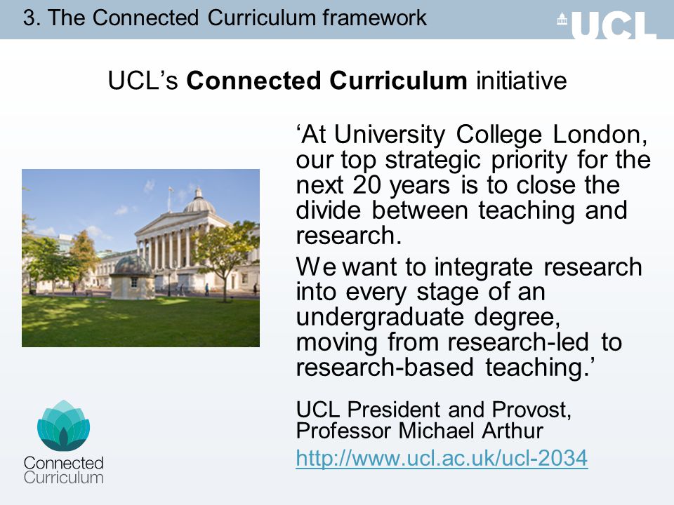 UCL’s Connected Curriculum initiative