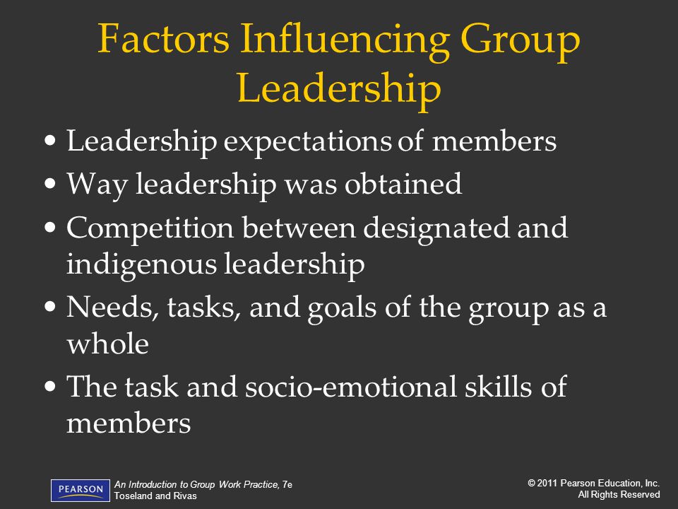 Factors Influencing Group Leadership