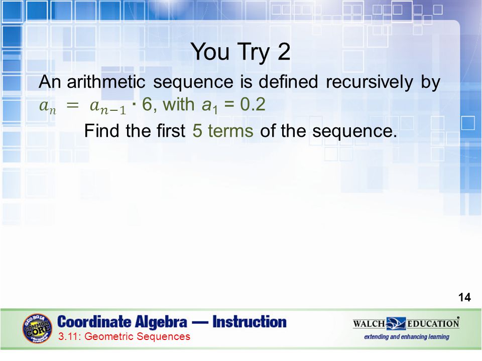 Find the first 5 terms of the sequence.
