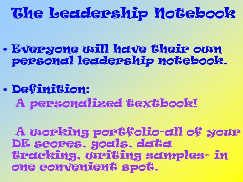The Leadership Notebook