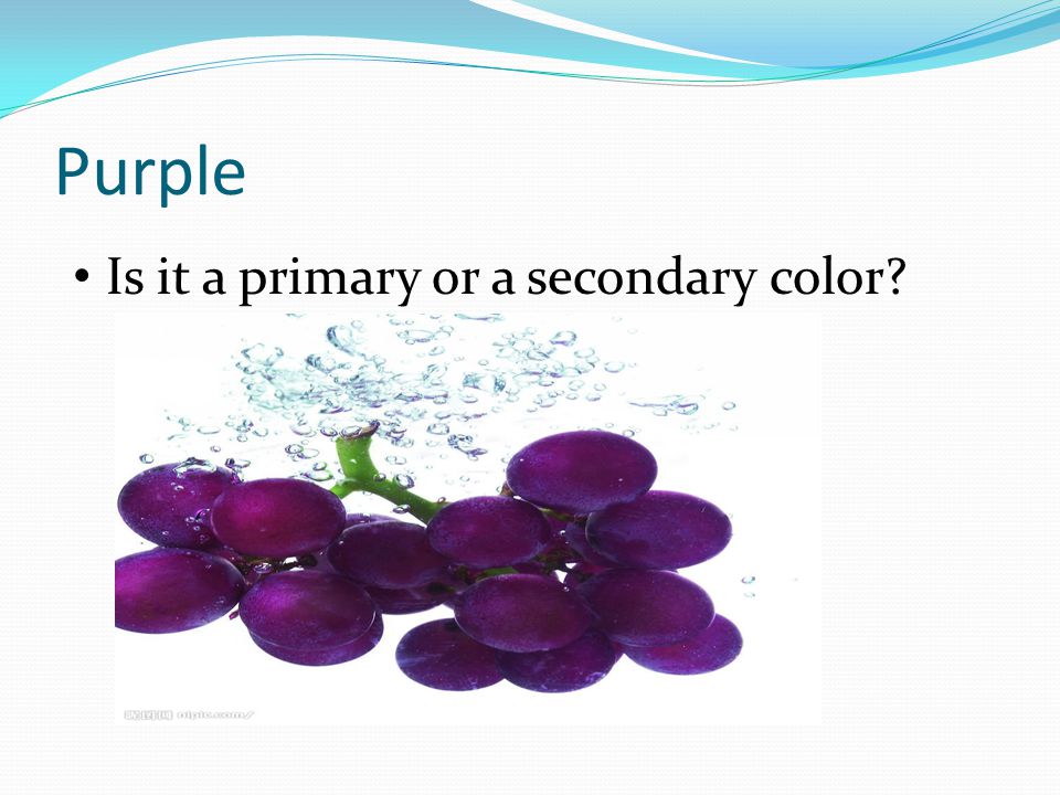 Purple Is it a primary or a secondary color